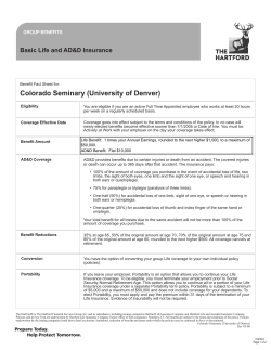Basic Life and Accidental Death and Dismemberment Insurance