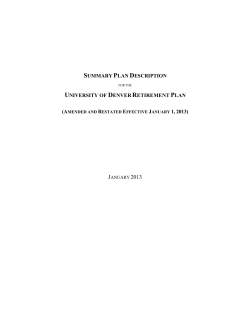 403(b) Summary Plan Description