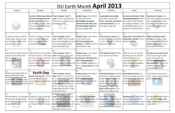 Earth Month 2013