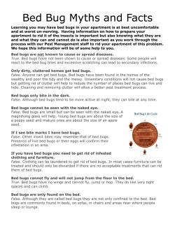 Bed Bugs Myths and Facts