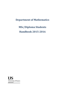 Useful information about the Department and Studying Mathematics for MSc students [PDF 498.64kb]