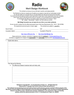 link to the Radio Merit Badge workbook.