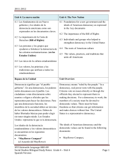Unit 4: The New Nation
