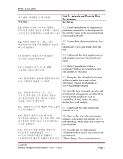 Unit 5: Animals and Plants in the Environment