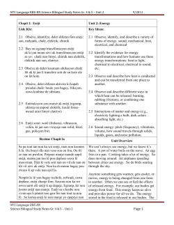 Unit 2: Energy