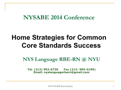 Home Strategies for Common Core Standards Success