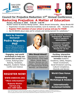 Council for Prejudice Reduction 17th Annual Conference
