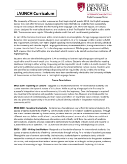 English Language Credit Courses