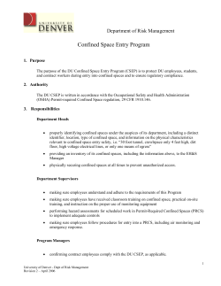 Confined Space Program