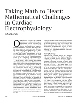 "Taking Math to Heart: Mathematical Challenges in Cardiac Electrophysiology,"