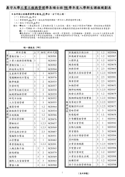 98工管系碩士班課程規劃表