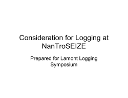 Shallow transect through LWD and wireline logging: First approach to Nankai seismogenic zone study