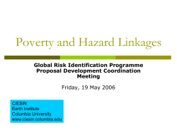 Poverty and Hazard Linkages (M. Mu iz)