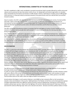 International Committee of the Red Cross background document