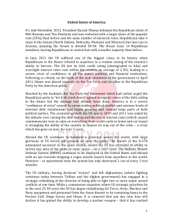 strategic background document for CENEX 2011