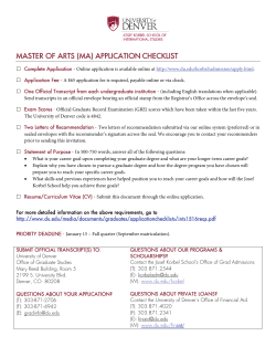Master of Arts programs