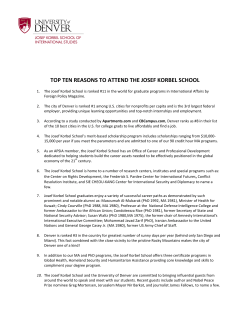 Ten great reasons to consider the Josef Korbel School