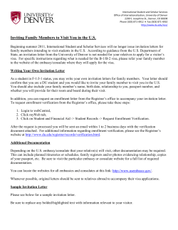 Family Invitation Letter