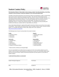 Student Code of Conduct