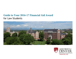 Guide to Your 2016-17 Financial Aid Award