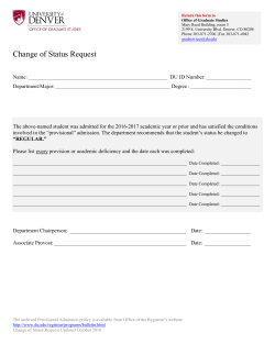 Change of Status Request Form