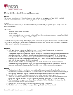 Doctoral Fellowship Policy