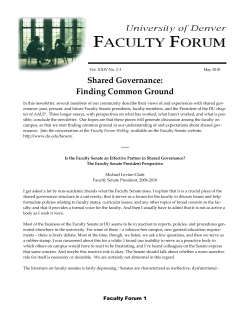 Shared Governance: Finding Common Ground