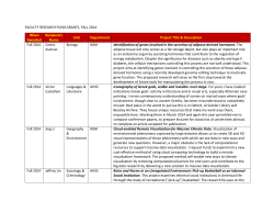Fall 2014 FRF Awards