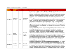 Spring 2014 FRF Awards
