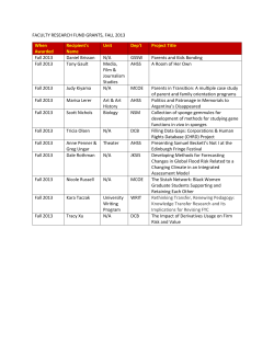 Fall 2013 FRF Awards&nbsp;