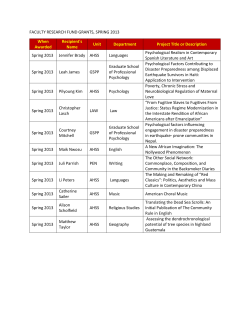 Spring 2013 FRF Awards