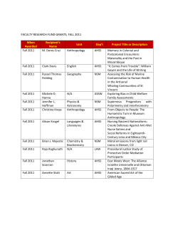 Fall 2011 FRF Awards