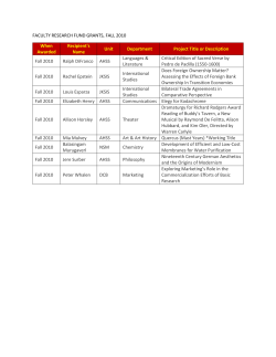 Fall 2010 FRF Awards