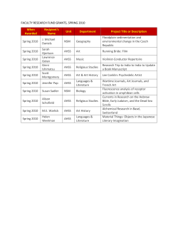 Spring 2010 FRF Awards