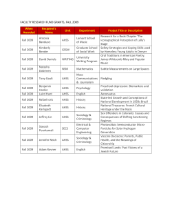 Fall 2009 FRF Awards