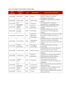 Spring 2009 FRF Awards