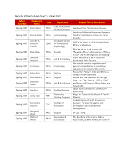 Spring 2007 FRF Awards
