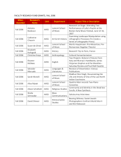 Fall 2006 FRF Awards