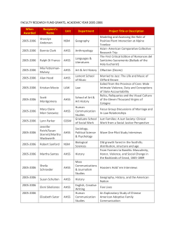 2005 - 2006 FRF Awards
