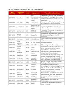 2004 - 2005 FRF Awards