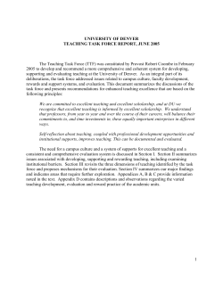 Teaching Task Force Report