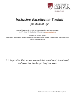 Inclusive Excellence Toolkit