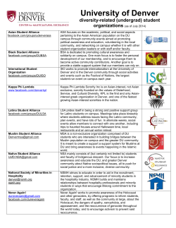Diversity-related DU student organizations list