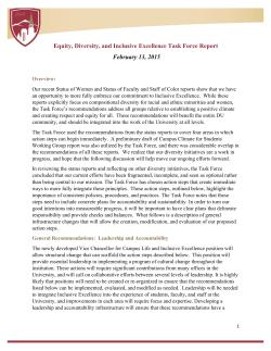 Equity, Diversity and Inclusive Excellence Task Force Report