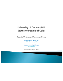 Status of People of Color Report