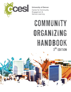 Community Organizing Handbook (PDF