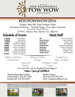 2016 DU Pow Wow Head Staff & Schedule