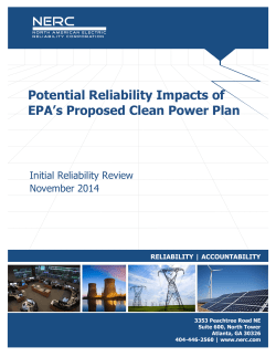a report by the North American Electric Reliability Corp. (NERC)