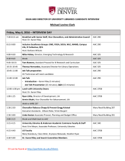 Levine-Clark Itinerary