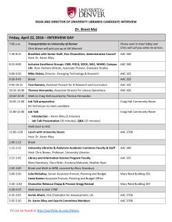 Meeting Itinerary